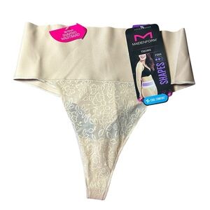 MAIDENFORM tan no pinch shaping thong panty size 2XL style DM0049 NWT